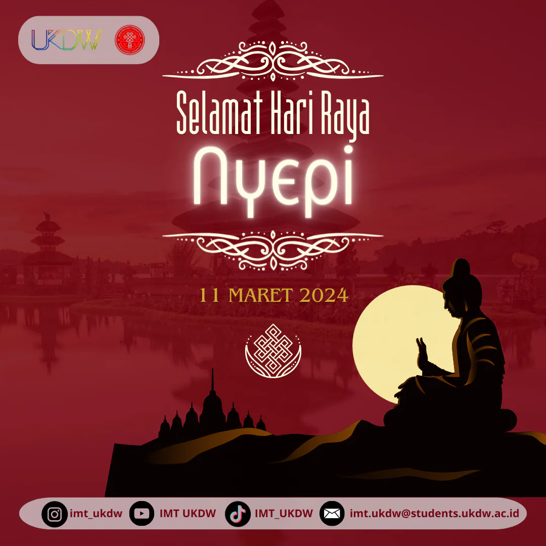 Nyepi holiday greeting poster