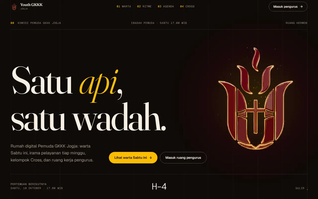 Space Youth GKKK — live site screenshot